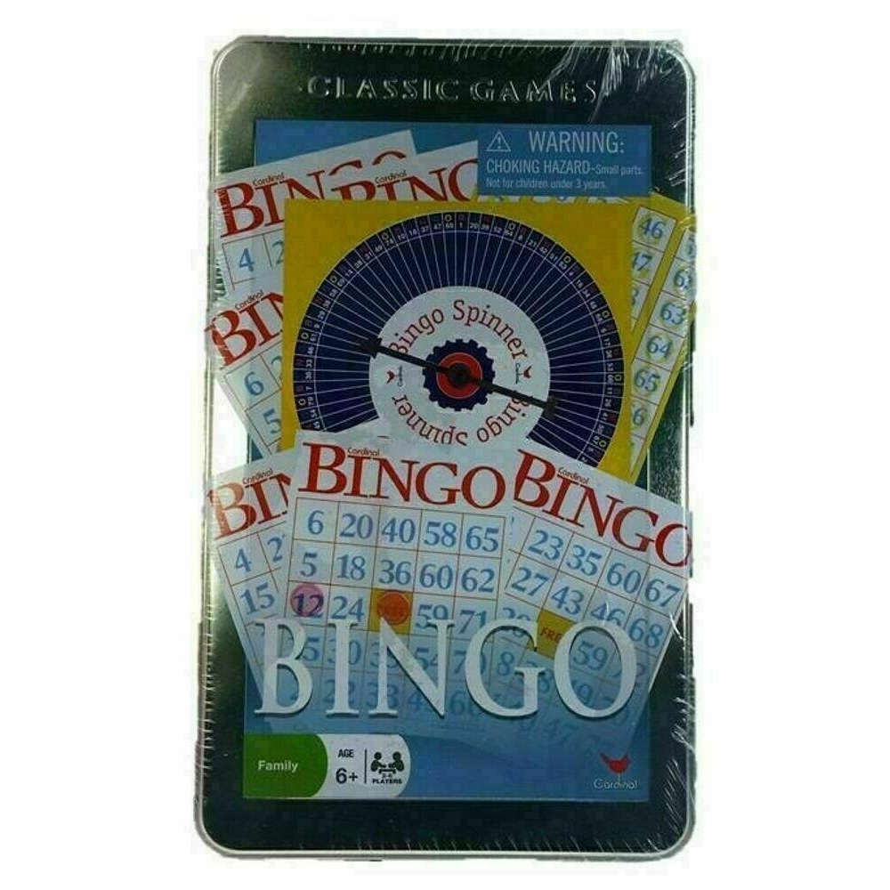 Bingo Game Portable Storage Tin Family Fun Travel Party‎ School Sealed New